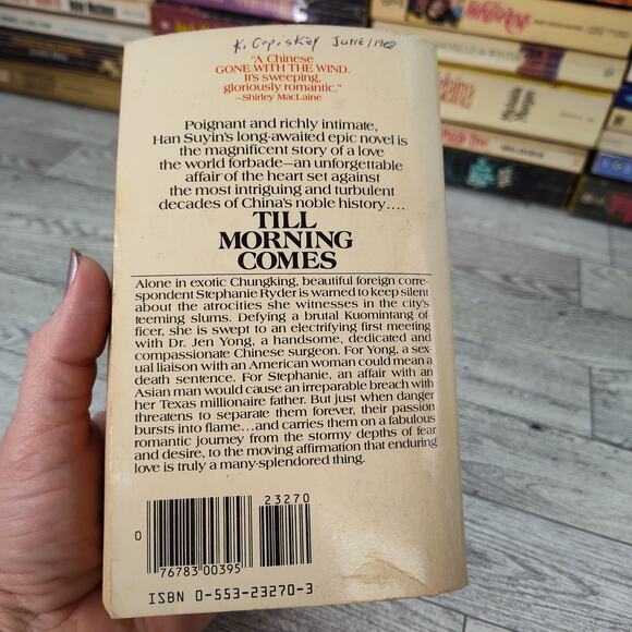 Till Morning Comes by Han Suyin 1983 Bantam Paperback 1st Printing - Picture 10 of 12